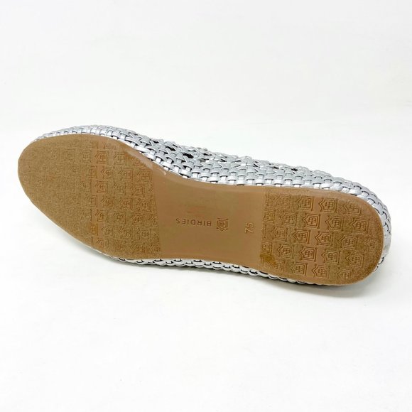 Never Worn Birdies The Starling Silver Woven Womens SlipOn Vegan Leather Loafers - Picture 5 of 5